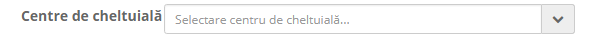 Selectorul de centru de cheltuială